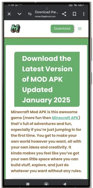 minecraft mod apk install