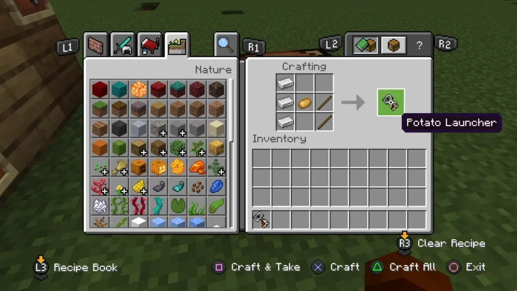 how to craft potato launcher in minecraft movie mod