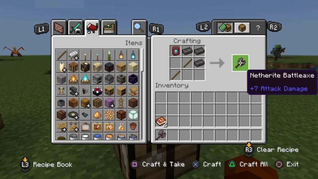 how to craft battle axe in minecraft